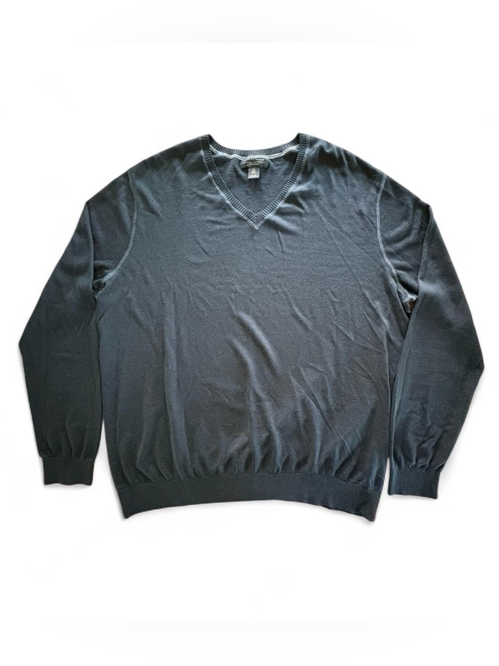 Banana Republic Men’s Silk Linen V-Neck Sweater XXL Tall 2X Minimalist Preppy